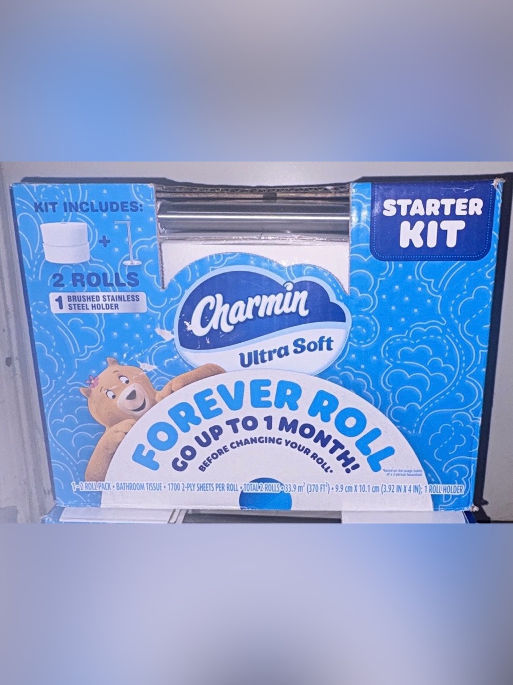 Charmin Ultra Soft Forever Roll Starter Kit (2 rolls and 1 stand)